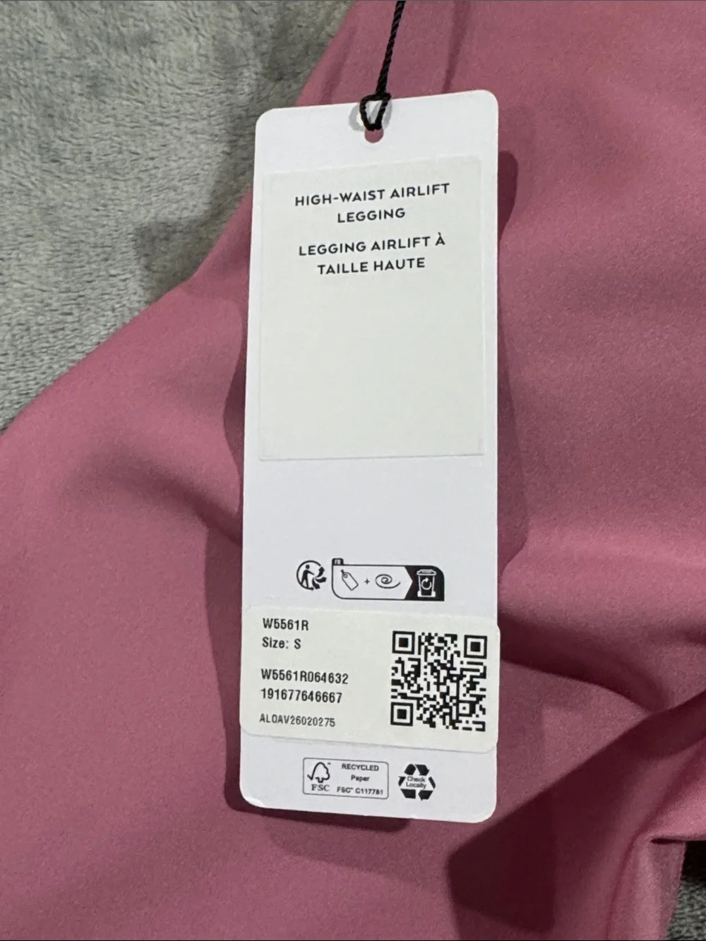 NWT Alo Yoga High-Waist Airlift Leggings Wild Rose Size Small